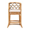 bali & pari Veneto Modern Bohemian Light Honey and Dark Brown Rattan Bar Stool - 3 of 4