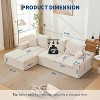 110 Inch Oversized L-Shaped Sofa, Cloud Sectional Couch with Chaise & Throw Pillows, Soft Corduroy Boneless Memory Foam Sofa for Living Rooms - 2 of 4