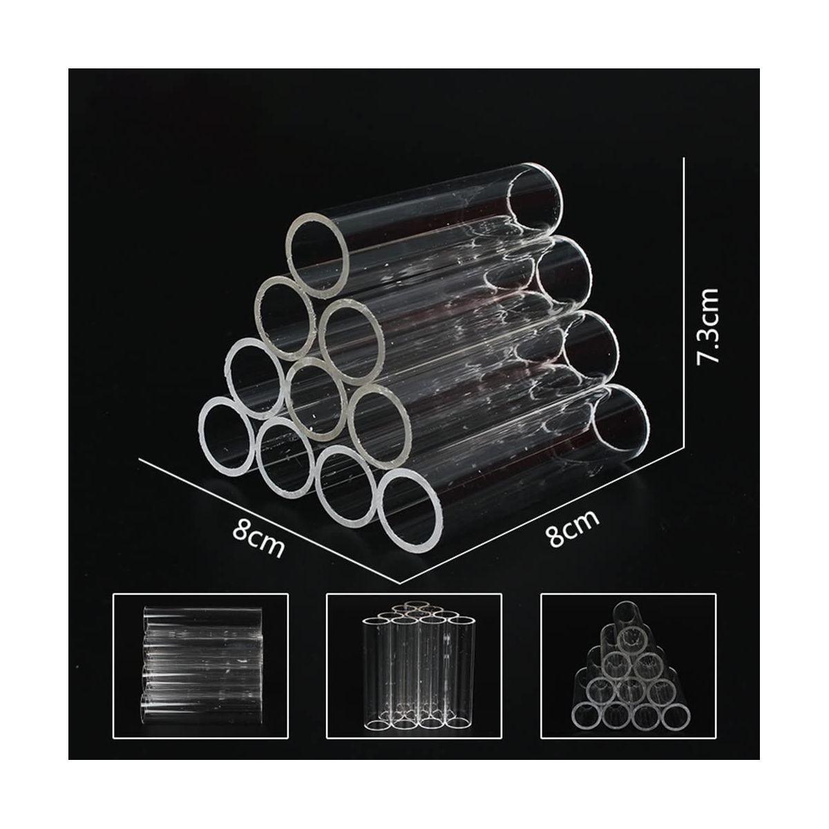 Aquarium Acrylic Crystal Shelter House Transparent Acrylic Breeding Tube Shrimp Fish Hide Cave House Breeding Tube Hiding Cave Pipes Reduce Stress - thumbnail 2