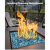 VEVOR Fire Glass, 10 LBS / 4.5 KG High-Temperature Resistant Fireplace Rocks, 1/2-Inch / 12.7 mm Reflective & Smokeless Firepit Glass Rock, Aqua Blue - 3 of 4