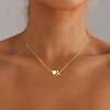 Heart Initial Necklace for Teens, 18K Gold Plated Letter Pendant for Christmas & Birthday - 2 of 4