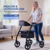 Metro Mobility Lightweight Rollator Walkers with Big Wheels,Foldable Rolling Walker with Seat,Drive Walkers for Seniors - 2 of 4