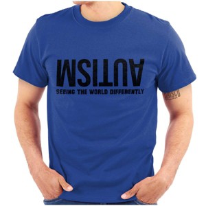 Men's Autism Seeing the World Differently Graphic T Shirt Brisco Brands - 1 of 4