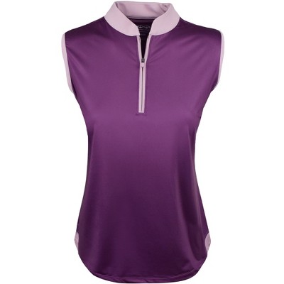 Snake Eyes Golf Ladies 1/4 Zip Sleeveless Mock Polo