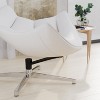 Merrick Lane Contoured Swivel Accent Chair with Crisscross Metal Base - 4 of 4