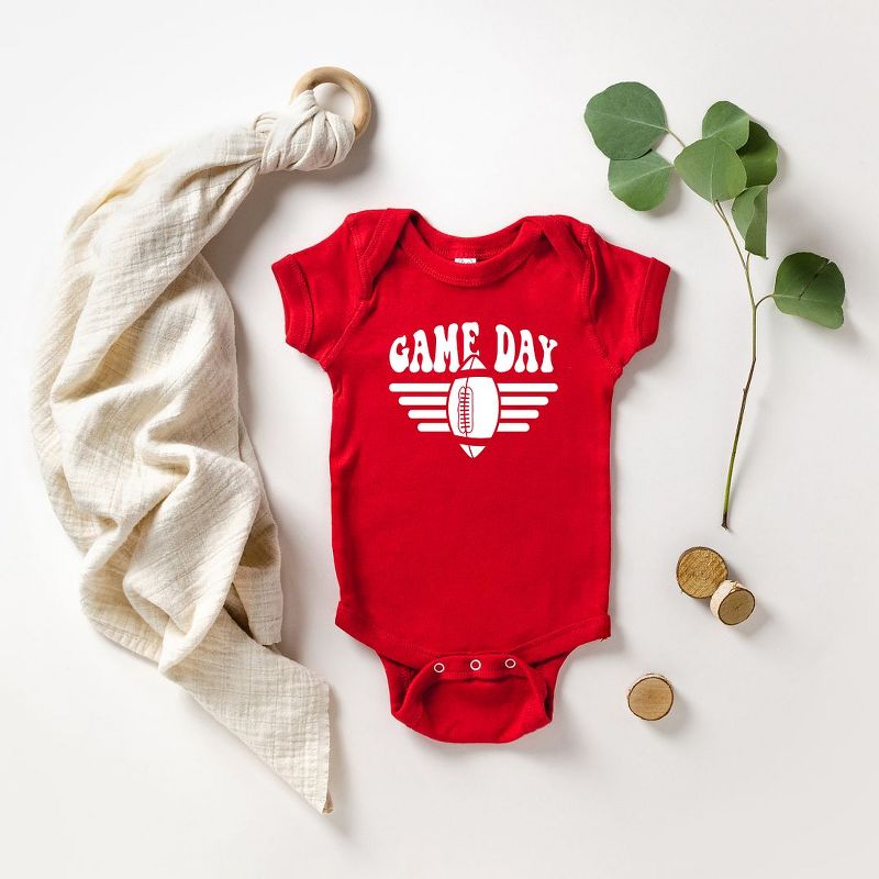 The Juniper Shop Football Game Day Stripes Baby Bodysuit, 2 of 3