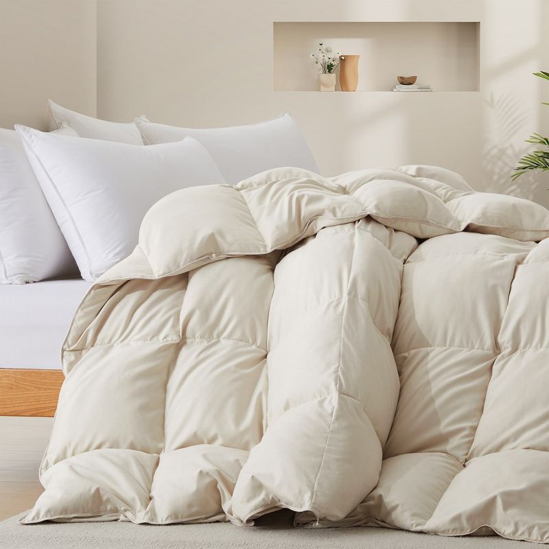 Peace Nest White Goose Down Comforter Duvet Insert Soft 360 Thread Count Fabric, 2 of 7
