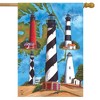 Lighthouses Summer House Flag Nautical Maritime 28" x 40" Briarwood Lane - 2 of 4