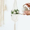 Unique Bargains Macrame Plant Hanger Woven Cotton Indoor Outdoor Decorative - 3 of 4