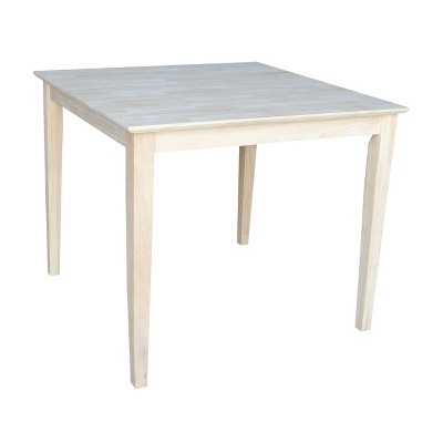 36 Square Solid Wood Table With Shaker, Unfinished Dining Table Legs