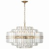 Crystorama Lighting Hayes 16 - Light Chandelier in  Aged Brass - 4 of 4