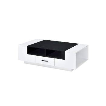 Armor Coffee Table White/Black - Acme Furniture