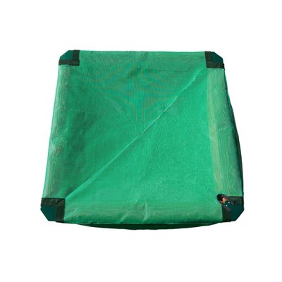 Cedar Wood Square Sandbox with Green Cover