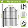 Itopfox Garden Fence with Gate, Rustproof Metal Wire Tall Fencing for Dogs Rabbits, Outdoor Pet Fences, Black Flower Edging for Yard, Arched Design - 2 of 4