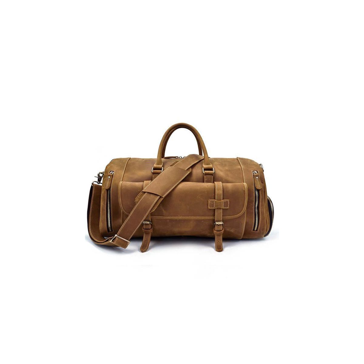 The Bard Weekender - Handmade Leather Duffle Bag