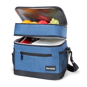 Tirrinia Adults Kids 17L Insulated Lunch Bag, Leak-Proof Reusable Lunch Cooler Totes with Dual-Compartment, Lunch Box for Work, Picnic, School - 1 of 4