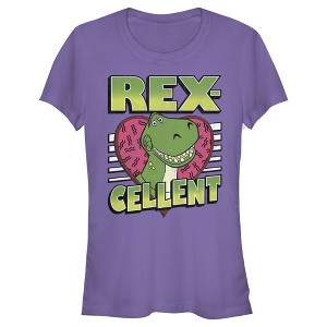 Juniors Womens Toy Story Valentine Rex-Cellent T-Shirt - 1 of 4