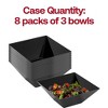 Smarty Had A Party 3 qt. Black Square Plastic Serving Bowls - 24 pcs - 3 of 4