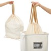 Juvale 5 Piece Large Collapsible Laundry Hamper with 2 Removable Liner Bags and Folding Frame (Beige, 13 x 23 In) - 3 of 4