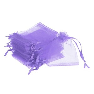 Unique Bargains Drawstring Mini Gift Candy Christmas Party Wedding Organza Bags 50 Pcs - 1 of 4
