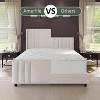 AMERLIFE Velvet Upholstered Platform Bed with Vertical Channel Tufted Headboard/Wingback - 3 of 4