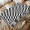 Black and White Plaid Tablecloth, Dustproof Easy-Care Checkered Dining Table Cover for Everyday Use and Festive Decor - 2 of 4