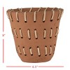 Natural Handthrown Terracotta Planter with Woven Rattan Accents - Foreside Home & Garden - 4 of 4