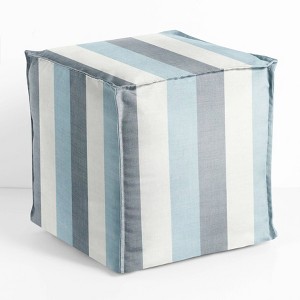 Sorra Home Subrella Bean Fabric Outdoor Patio Pouf - 1 of 4