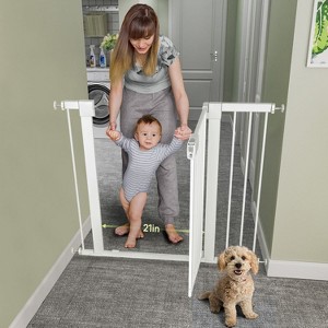 BabyBond 27-43 Inches Baby Gate for Stair and Doorway,with Extenders and Pressure/Hardware Mounting Kit, 30" Tall - 1 of 4