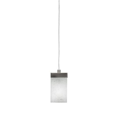 Toltec Lighting Nouvelle 1 - Light Pendant in  Graphite with 4" Square White Muslin Shade