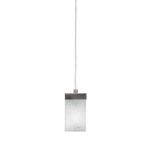 Toltec Lighting Nouvelle 1 - Light Pendant in  Graphite with 4" Square White Muslin Shade - 1 of 1
