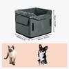 Unique Bargains Portable Dog Car Seat Gray 1 Pc - 2 of 4