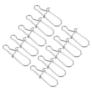Unique Bargains Stainless Steel Quick Lock Design Fishing Snaps 100 Pcs - 1 of 4