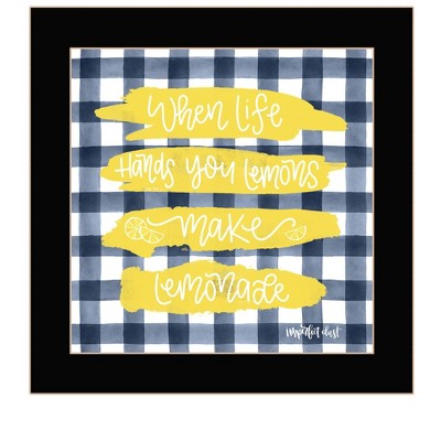 HomeRoots Make Lemonade Black Framed Print Wall Art