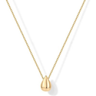 Attop 14K Gold Plated Dainty Pear Pendant Necklace for Women  Tear Pendant Necklaces