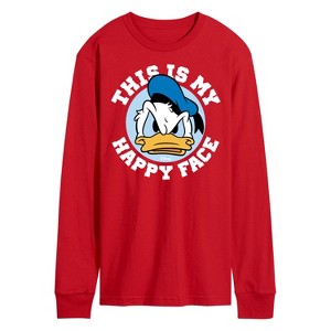 Men's - Disney - This Is My Happy Face Long Sleeve Graphic T-Shirt - 1 of 3