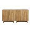 Modern Storage Cabinet With 2 Doors,Storage Cabinet With Fan-shaped Large Board Handle And Removable Shelf,Furniture Indoor -Maison Boucle - 3 of 4
