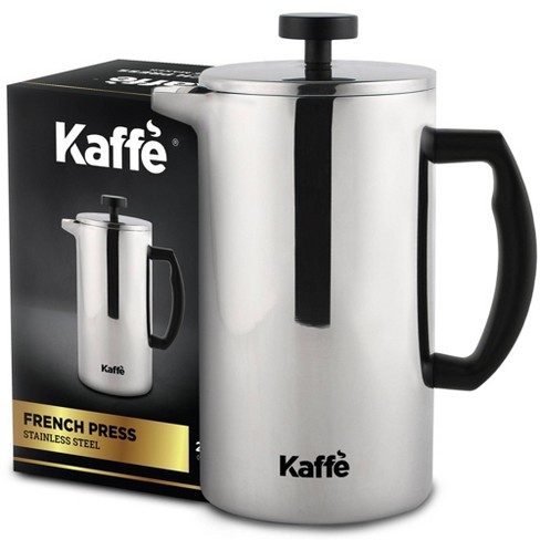  GROSCHE Dublin Stainless Steel Coffee Maker French Press - 8  Cup, 34 FL Oz Capacity Coffee Press, 18/8 Double Walled Stainless Steel French  Press Coffee Maker - Hot/Cold Brew
