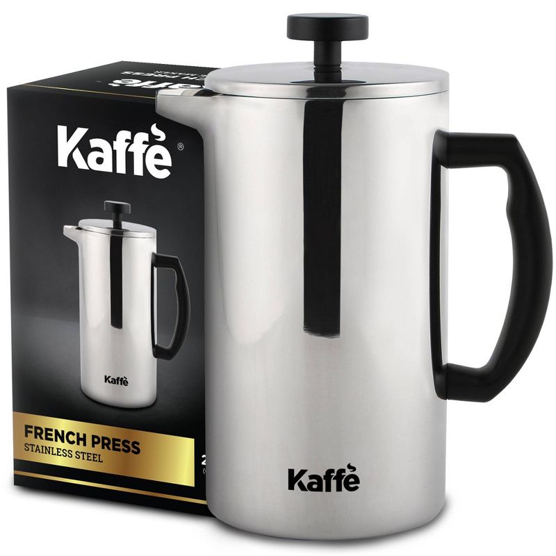 Kaffe French Press Coffee Maker. Food-Grade Double-Wall Stainless Steel, 1 of 7