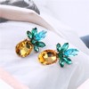 Pineapple Drop Earrings Oval Marquise Cubic Zirconia Women Ginger Lyne Collection - 2 of 4