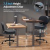 Office Drafting Chair, Drafting Stool with Footrest Ring and Adjustable Height, Desk Chair for Home, Office-Black - 4 of 4