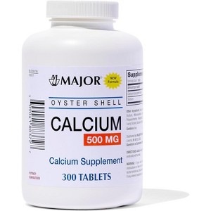 Major Oyster Shell Calcium 500mg Tablet, 300 Ct - 1 of 4