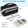 Fmeida Large Capacity Pencil Case - Black Pencil Pouch for Teens College Middle and High School, Extra Big Pencil Bag with 8 Compartments - 3 of 4