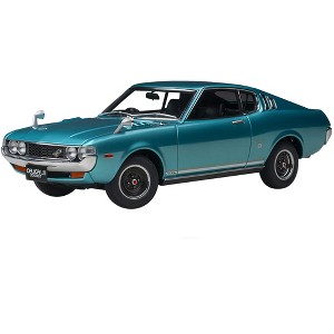 1973 Toyota Celica Liftback 2000GT (RA25) RHD (Right Hand Drive) Turquoise Blue Metallic 1/18 Model Car by Autoart - 1 of 4