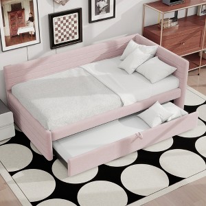Whisen Elegant Design Twin Size Upholstered Daybed with 2 Drawers - 1 of 4
