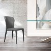 HomeStock 20 in.  White Faux Leather Dining Chair Set of 1 for a designed  Stylish inviting dining space - 4 of 4