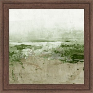 Amanti Art Muted Landscape in Greens by Emma Peal Wood Framed Wall