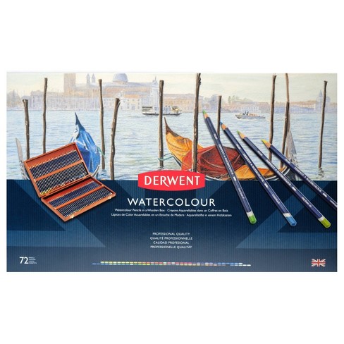 Derwent Watercolour Pencils, Wooden Box, Set of 72