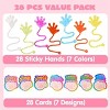 Joyfy 28 Pack Valentine's Day Sticky Hands with Cards, Classroom Exchange Gift for Kids, Classroom and Holiday Reward Prizes - 2 of 4
