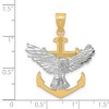 Black Bow Jewelry 14k Two Tone Gold Mariner's Cross & Eagle Pendant, 28 x 35mm - 4 of 4